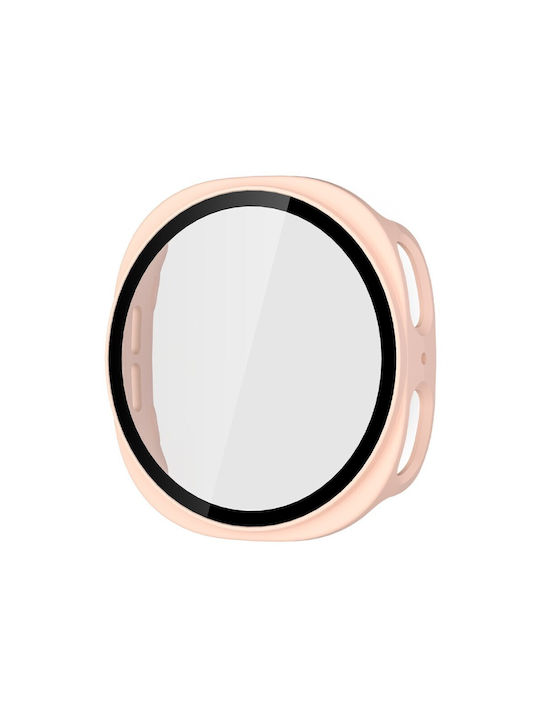 Samsung Galaxy Watch8 40mm Enkay Hat-Prince Full Coverage Tempered Glass Film Integrated Pc Watch Case Sand Pink