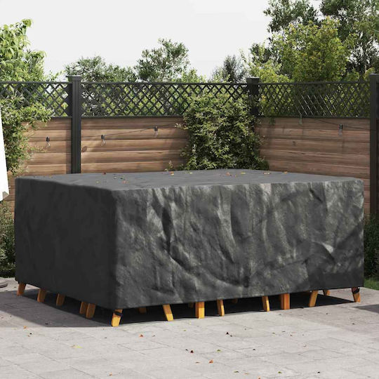 vidaXL Waterproof Dining Table Cover Black 240x190x90cm