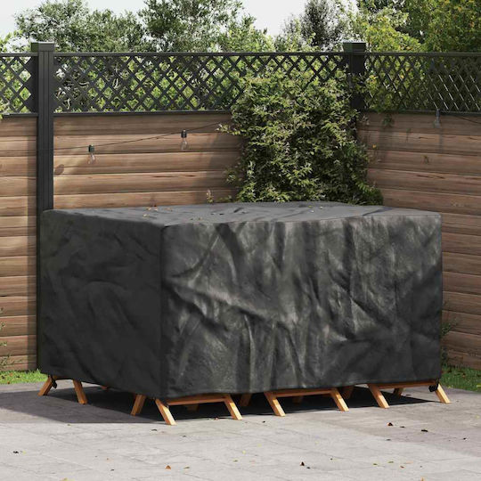 vidaXL Waterproof Dining Table Cover Black 180x120x74cm