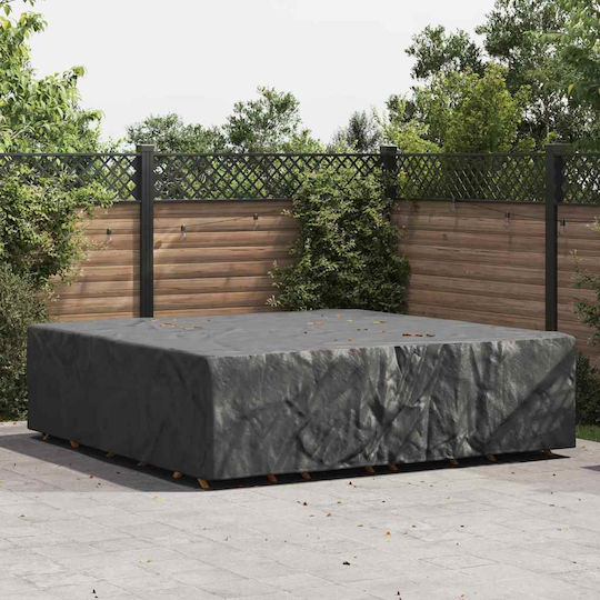 vidaXL Waterproof Dining Table Cover Black 275x275x70cm