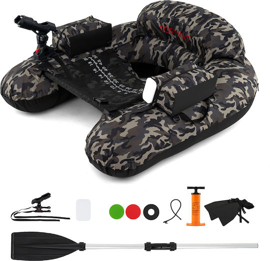 Costway Children's Inflatable Boat with Oars 111x104cm