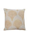 Sofa Cushion from 100% Cotton White Mustard 45x45cm