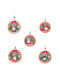 Ornament suspendat Glob Din lemn cu lumină LED Set 5buc