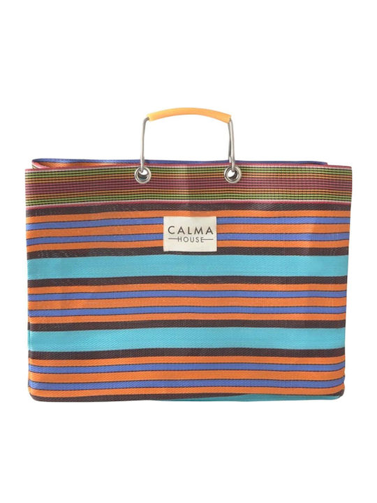 Calma House Stoff Strandtasche Mehrfarbig
