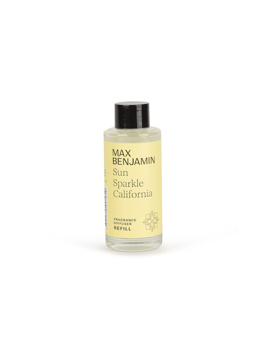 Sun Sparkle California 100ml Αρωματικό Υγρό Αναπλήρωσης Diffuser Χωρίς Αλκοόλ Max Benjamin
