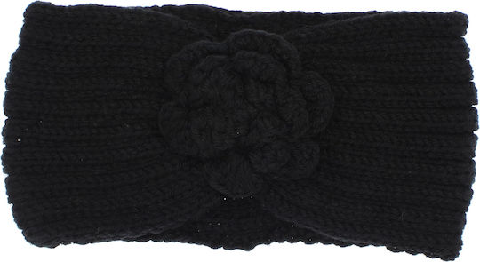 Bentită Tricotată Pentru Femei 100% Acrilic Buticcochet Mărime Unică Model Floral Negru Bnt375