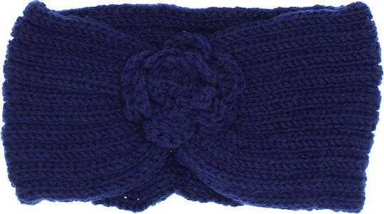 Bentită Tricotată Pentru Femei 100% Acrilic Buticcochet Mărime Unică Model Floral Albastru Închis Bnt379