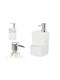 Kinvara Dispenser Kitchen Plastic with Sponge Holder White 650ml