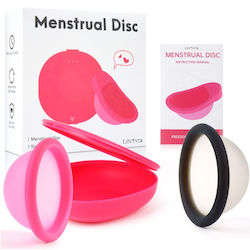Set 2 Reusable Menstrual Discs + Storage Box Linovit Medical Grade Silicone Size S Pink Black Set 2 Reusable Menstrual Discs + Storage Box Linovit Medical Grade Silicone Size S Pink Black