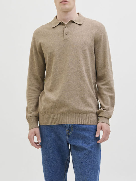 Polo Long Sleeve Blouse Beige
