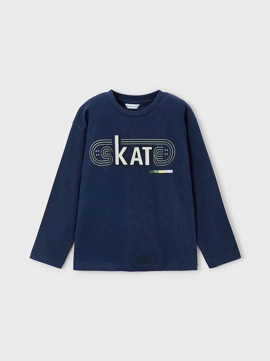 Mayoral Kids' Shirt Long Sleeve Blue Skate