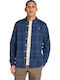 Long-sleeved Cotton Shirt Checked Blue
