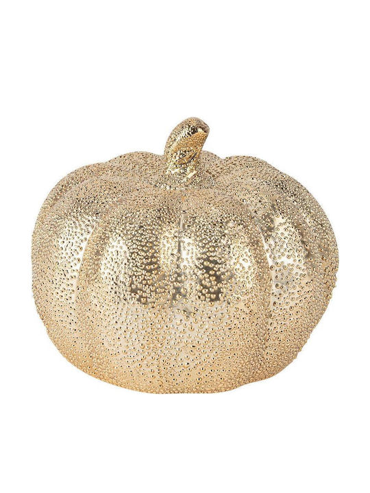 Beauty Home Christmas Ceramic Figure Pumpkin Gold Length 12cm