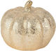 Beauty Home Christmas Ceramic Figure Pumpkin Gold Length 12cm