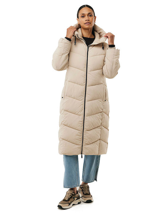 Mexx Women's Lifestyle Jacket for Winter Tan