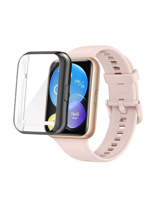 Carcasă de Silicon în culoarea Negru pentru Huawei Watch Fit 2