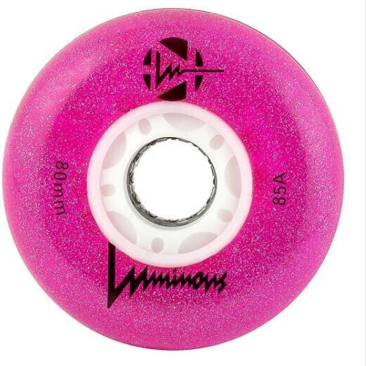 Luminous Led Wheels 80mm/85a Glitter Pink