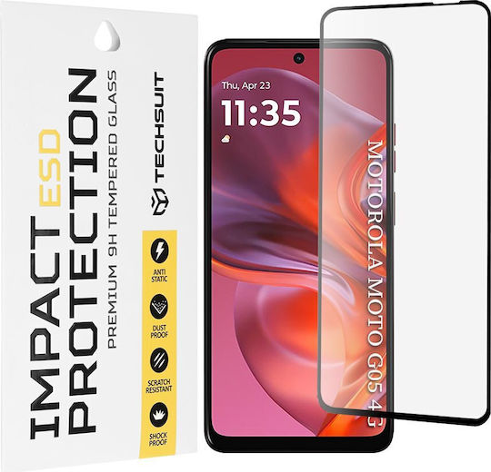 Techsuit Back Cover Tempered Glass Black (Motorola Moto G05, Motorola Moto E15)