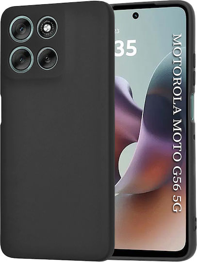 Techsuit Softflex Motorola Moto Umschlag Rückseite Silikon Schwarz (Motorola Moto G56)
