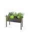 Costway Topf Hölzernes Grey 125x59x76cm.
