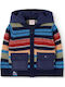 Kids Cardigan Knitted with Hood Navy