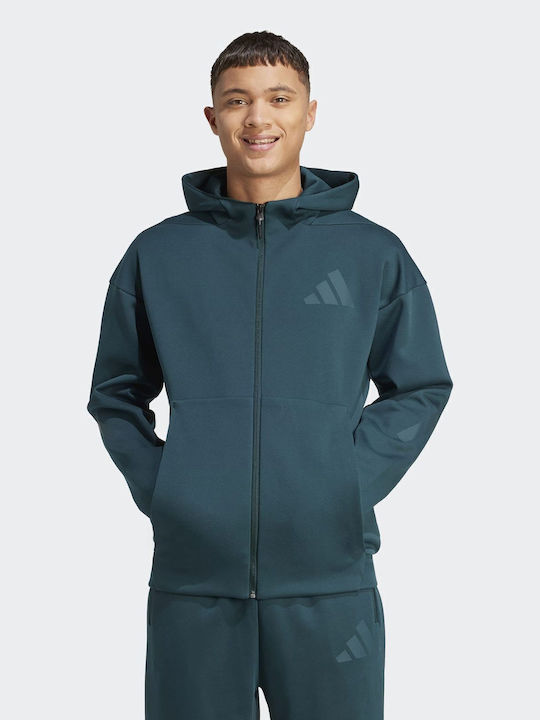 べべ RM444 RM443 adidas Z.n.e. Fullzip Men's Cardigan with Hood Ink JW4718