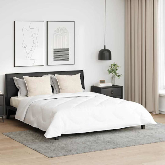 vidaXL Bettdecken-Set Großes Doppelbett mit Microfiber-Füllung 220x260cm White 3Stück