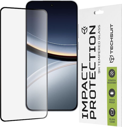 Techsuit 0.33mm Full Glue Full Face Tempered Glass Μαύρο (Poco F7)