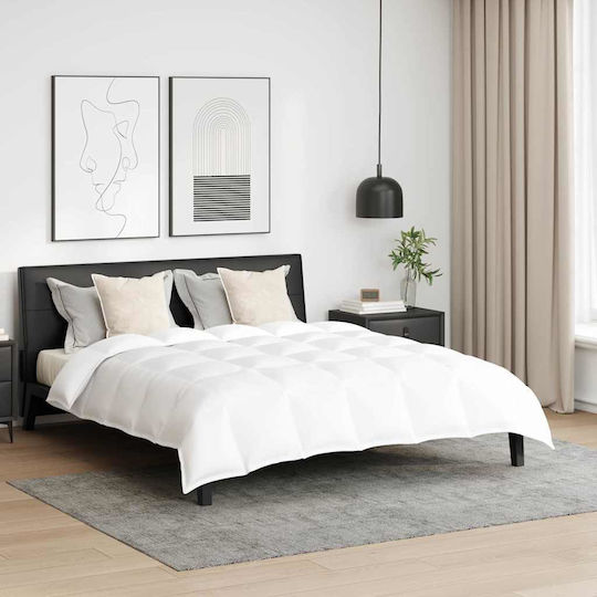 vidaXL Bettdecken-Set Großes Doppelbett mit Microfiber-Füllung 220x260cm White 3Stück