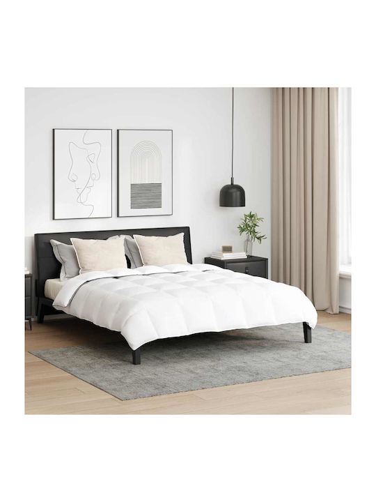 vidaXL Bettdecken-Set Großes Doppelbett mit Microfiber-Füllung 220x260cm White 3Stück