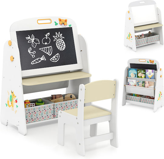 Costway Kids Magnetic Board / Blackboard / Markerboard