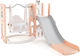 Costway Slide with Basket Pink