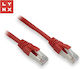 Lynx U/UTP Cat.5e Ethernet Network Cable 1m Red 10 Pieces