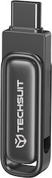 Techsuit 256GB USB Stick USB 3.2 USB-A & USB-C Grey Techsuit 256GB USB Stick USB 3.2 USB-A & USB-C Grey