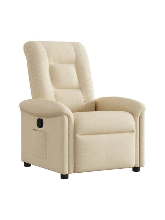 Relaxsessel mit Fußhocker Cream 77x91.5x96cm