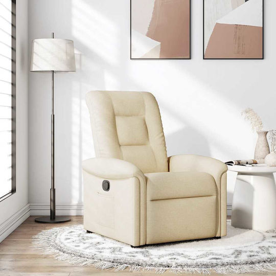 Fotoliu Relax cu Puf Cremă 77x91.5x96cm