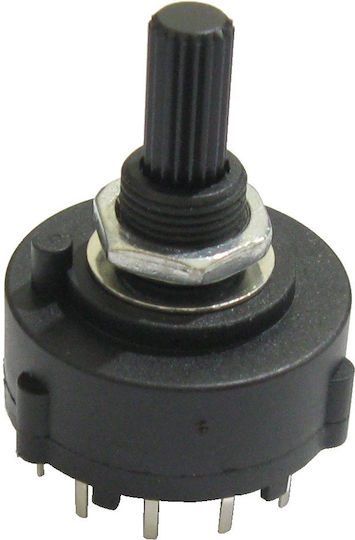 Rotary Switch 4 Position 3 Pole Περιστροφικός Διακόπτης 4 Θέσεων 3 Επαφών Τύπου Rs26