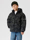 Kids' Casual Jacket Short with Hood Black