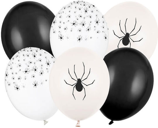 Σετ 6 Μπαλόνια Halloween Latex Μαύρα