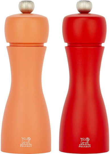 Peugeot Tahiti Manual Pepper Mill Wooden in Red Color 15cm