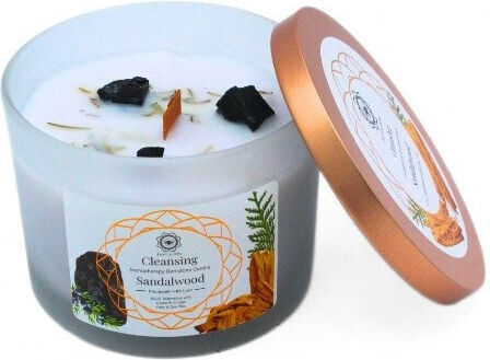 Green Tree Candle Company Aromatic Soy Candle in a Sandalwood Jar