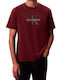 T-shirt Μπορντό