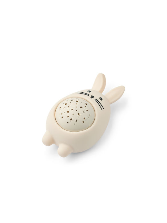 Liewood LED Kinder Tischlampe Projektor Manuel Rabbit Weiß 18.2x10.5cm