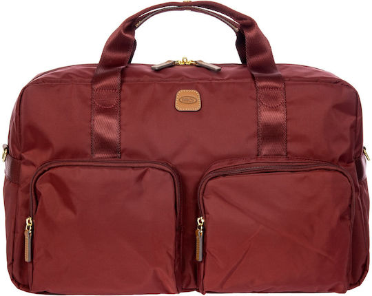 Bric's Milano Burgundy Fabric Sack Voyage M46cm