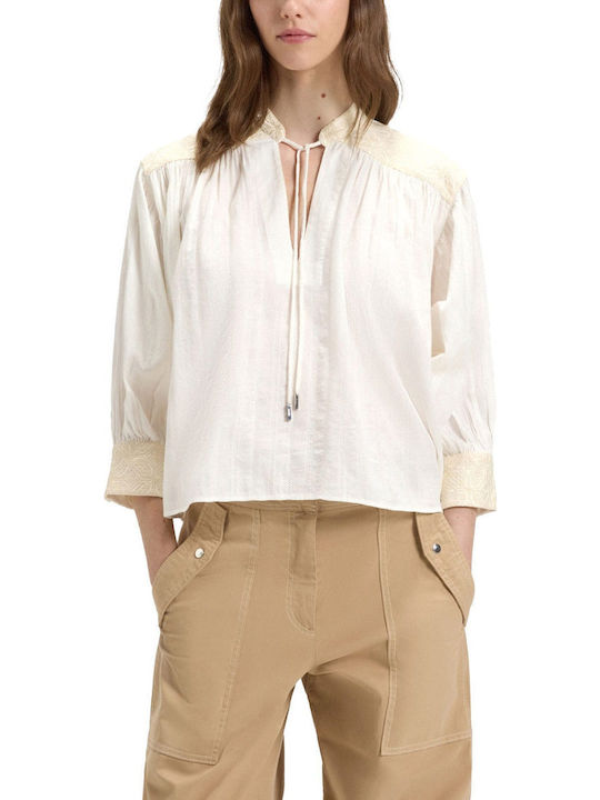 C_brodes Women's Blouse Cotton Ecru