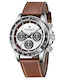 Pagani Design Men's Watch Chronograph Battery with Brown Metal Bracelet