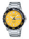Casio Collection Men's Watch 45mm Battery with Silver Metal Bracelet