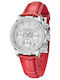 Pagani Design Damen Uhr Chronograph mit Rot Lederarmband