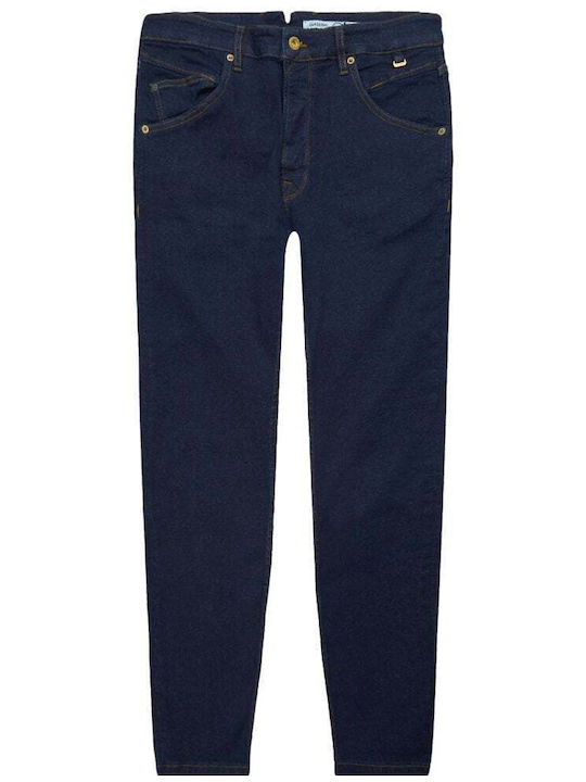 Gabba Alex Men's Elastic Jeans Pants Relaxed Fit Tapered Blue