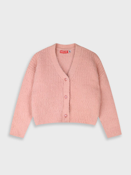 Energiers Kids Cardigan Knitted Candy Pink